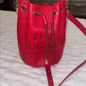 Marc Jacobs Red Crossbody Bucket Bag